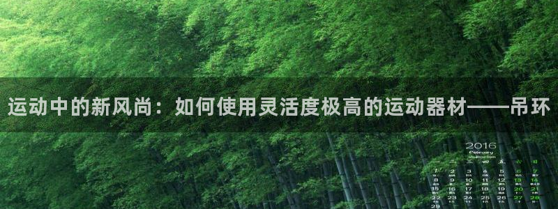 fb体育科技：运动中的新风尚：如何使用灵活度极高的运动器材—